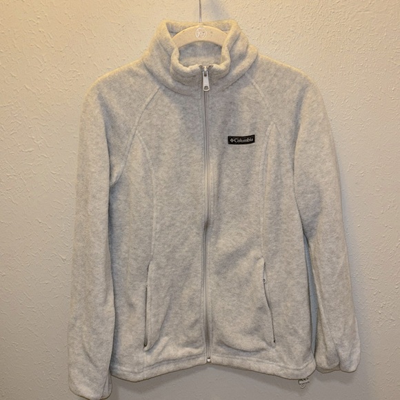 Columbia Gray Fleece Full Zip Jacket w Pockets Women’s Size Small - Picture 1 of 8
